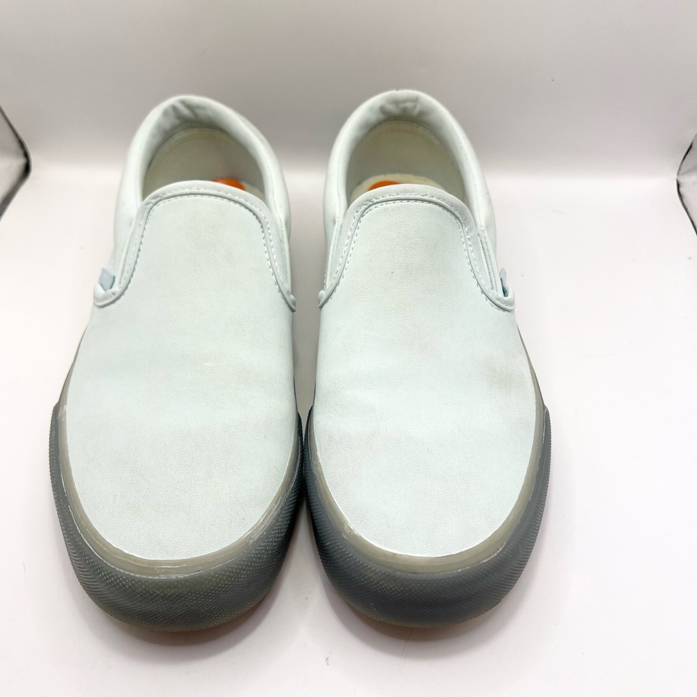 Women’s Baby Blue Vans Slip-On Sneakers